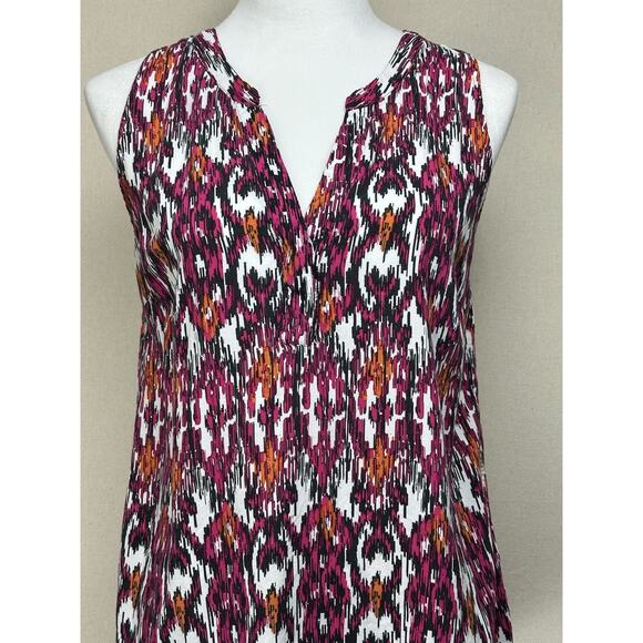 Catos Women’s Size M 1/4 Button Up Sleeveless Blouse Flowy Lightweight - Picture 2 of 10